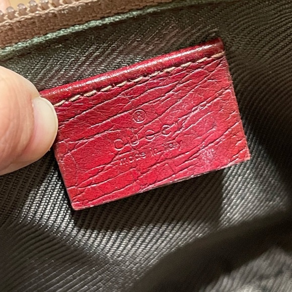 Gucci GG Canvas Boat Baguette Bag Red - Picture 7 of 11